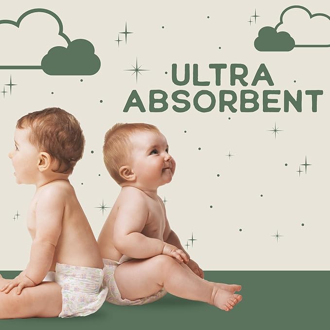 Happy Little Camper Ultra-Absorbent Natural Baby Diapers Size 3 - Image 6