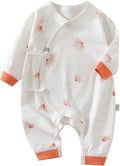 100% Organic Cotton Soft 0-6 Months Unisex Footless Newborn Baby Sleepers by Cherie+Kids