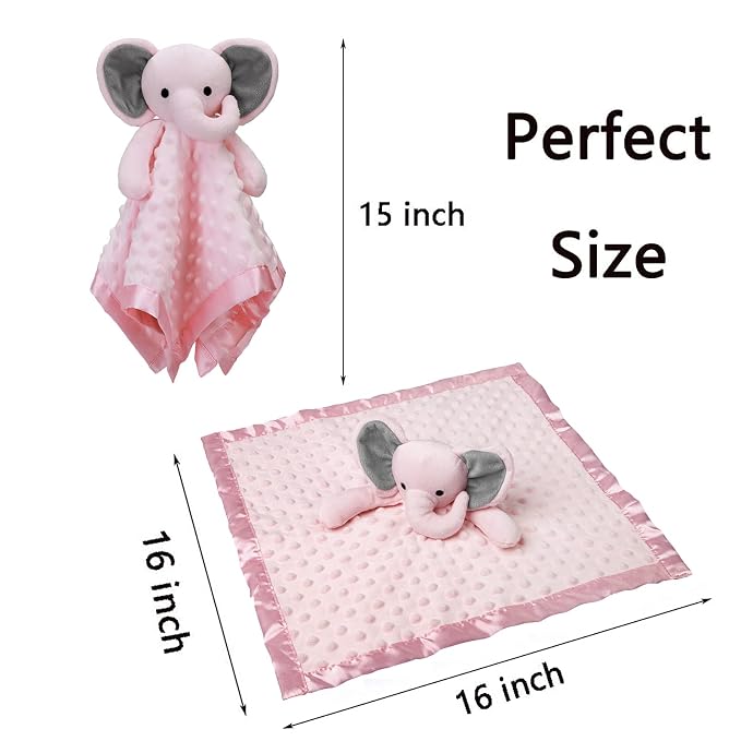 Pro Goleem Baby Girl Gifts Elephant Security Blanket - Image 6