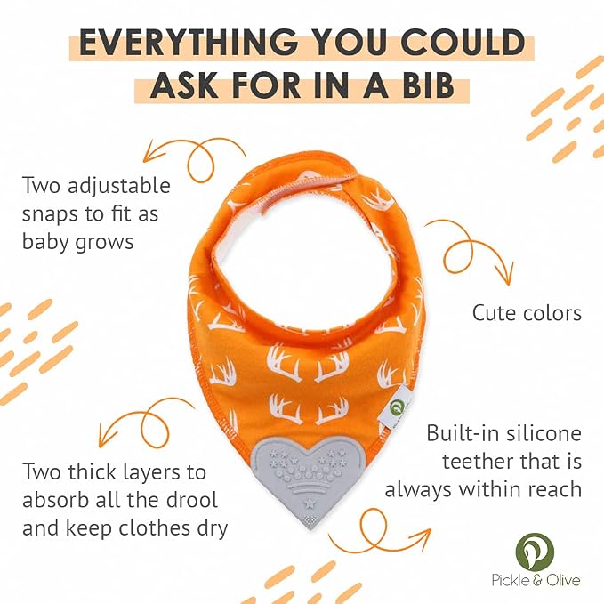 Pickle & Olive Baby Bandana Teething Bibs - Image 2