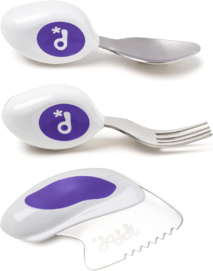 doddl Toddler Utensils, Ergonomic Fork Spoon and Knife Set by doddl