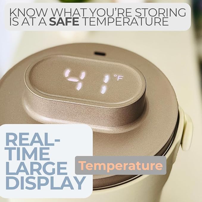 Portable Cooler, Breastmilk Chiller, Large Real-Time Temperature Display - Image 2