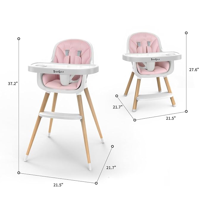 Baby High Chair, Wooden Highchair - Image 3