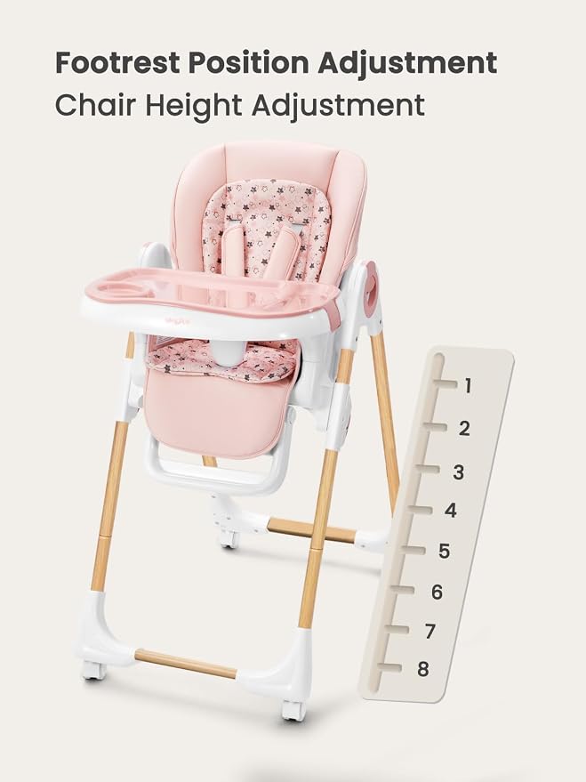 Foldable High Chair with Soft Cushion, High Chairs - Image 3