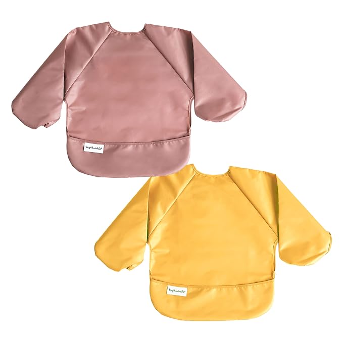 Tiny Twinkle Long Sleeve Bib for Babies & Toddlers – 2 Pack Waterproof Smock by TinyTwinkle