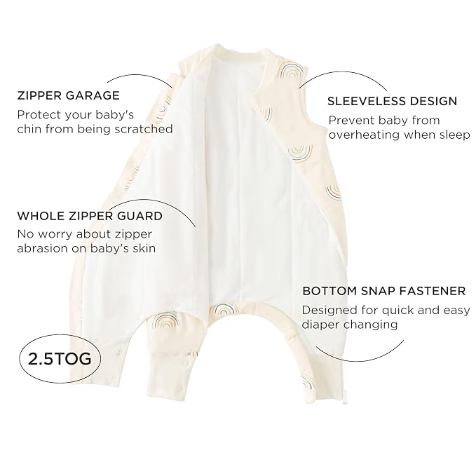 Duomiaomiao 2.5 TOG Toddler Sleep Sack 24-36 Months 100% Cotton Winter Side - Image 2