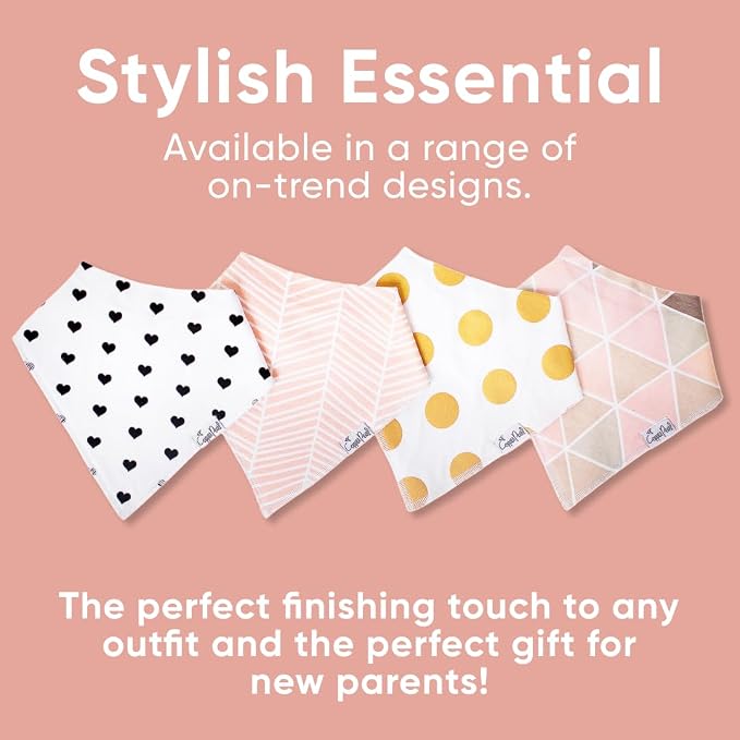 Copper Pearl 4 Pack Soft Cotton Baby Bibs - Image 8
