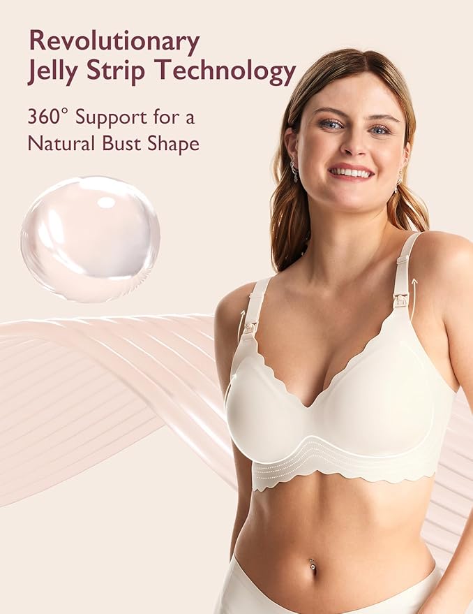 Momcozy Nursing Bras for Breastfeeding, Seamless Pregnancy Maternity Bra - Image 3