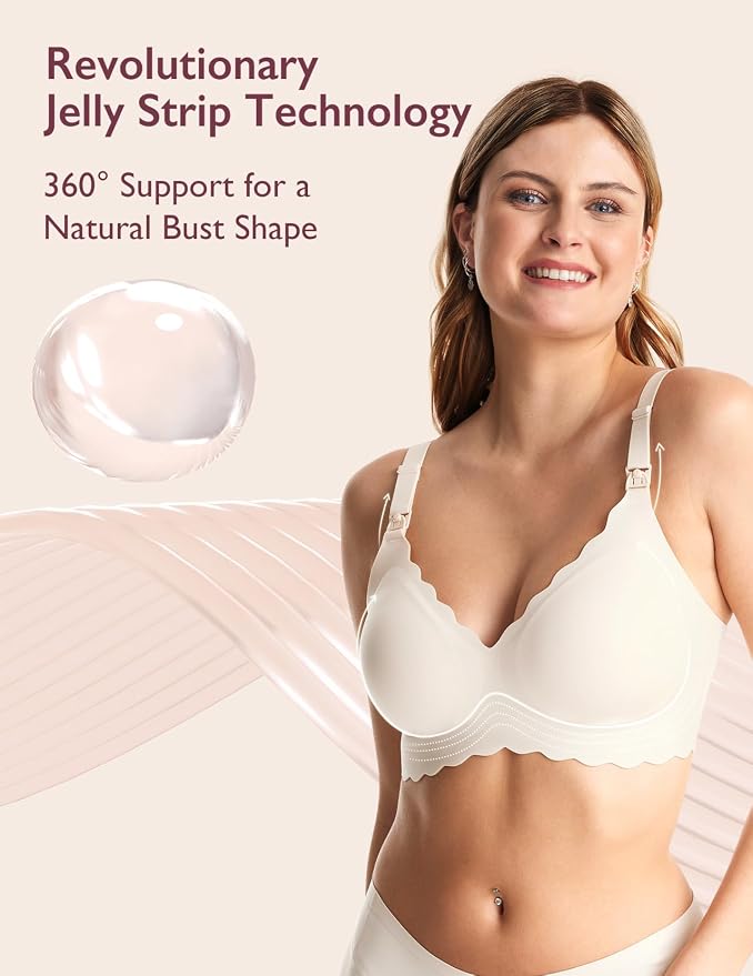 Momcozy Nursing Bras for Breastfeeding, Seamless Pregnancy Maternity Bra - Image 3
