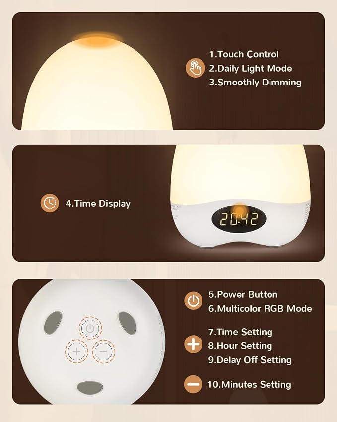 Portable Night Light for Kids Babies, Egg Light for Nursery for Breastfeeding - Image 6