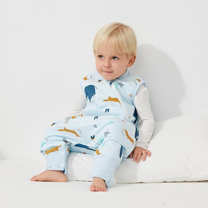 Duomiaomiao 2.5 TOG Toddler Sleep Sack 12-24 Months 100% Cotton Winter Side - Image 4