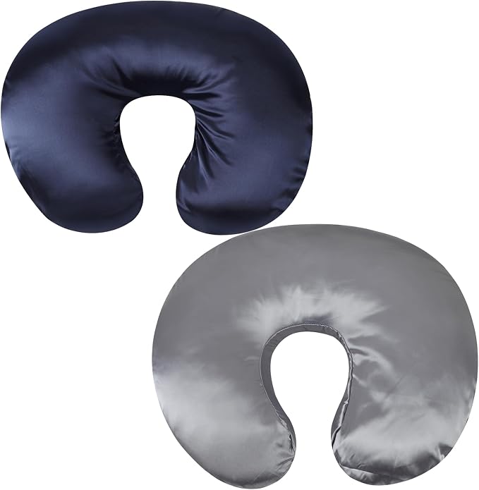 Satin Nursing Pillow Cover Set 2 Pack Ultra Soft Silk Compatible by Unknown