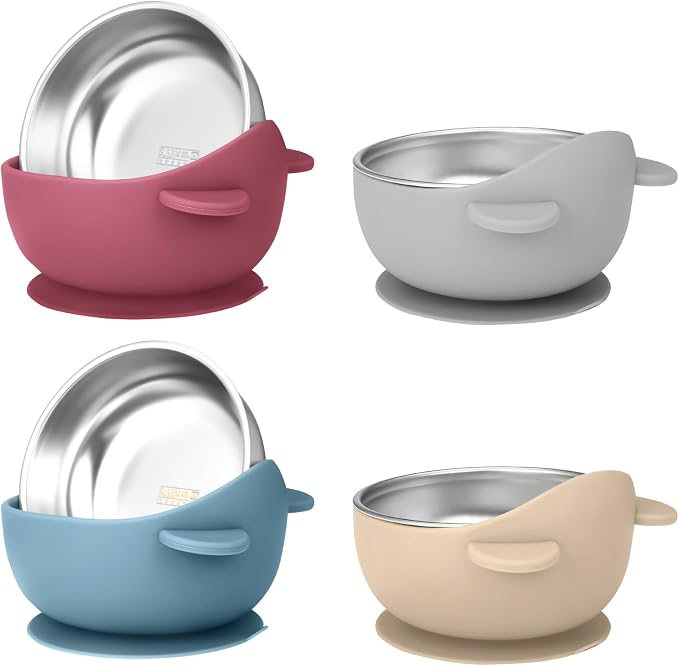4 Pack Stainless Steel Baby Bowls by Wesketch