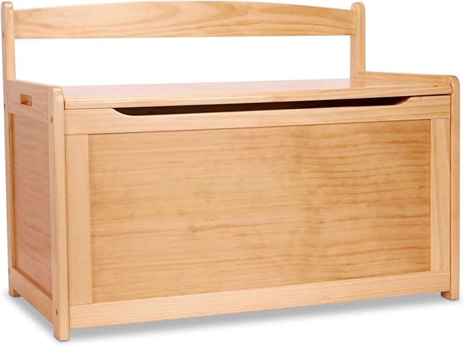Melissa & Doug Toy Chest, Wooden Toy Storage Box - Image 9