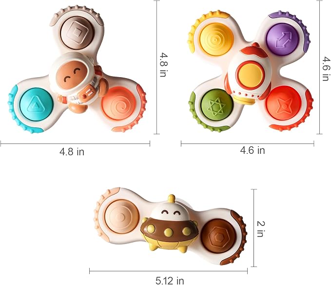 ALASOU 3PCS Pop Suction Cup Spinner Toys - Image 8