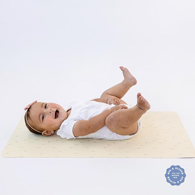 Ava + Oliver Vegan Leather Baby Changing Mat - Image 4