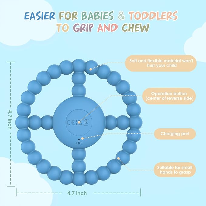 Vibrating Sensory Chew Toy, Vibrating Teether - Image 5