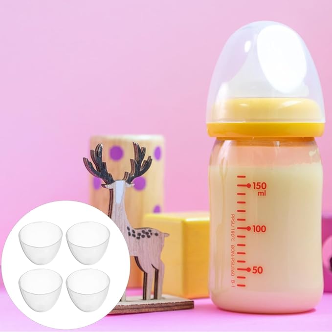 Homoyoyo 4pcs Baby Bottle Replacement Caps: Wide-Mouth Caps Reusable Baby - Image 6