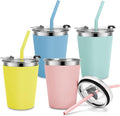 Kids Cups with Straws and Lids Leak Proof, 12oz Sippy Cups by Vermida