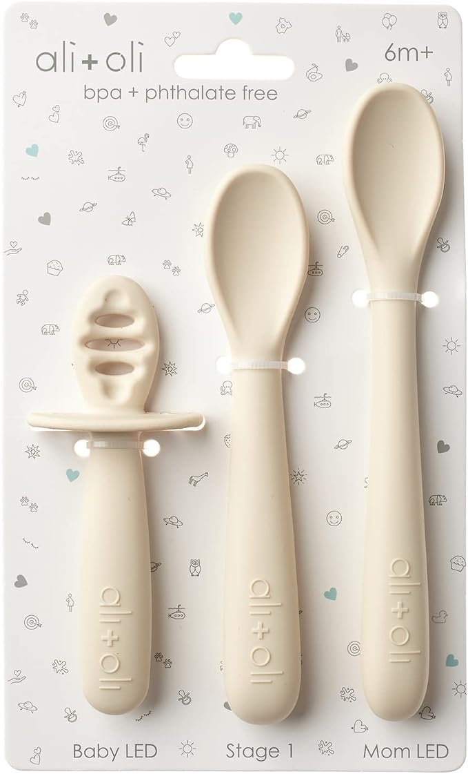 Ali+Oli 3pc Silicone Spoon Set for Baby by AliOli