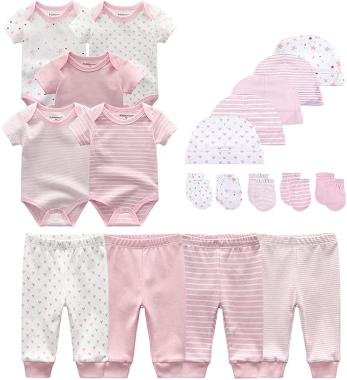 Kiddiezoom Unisex Baby Layette Essentials Giftset Clothing Set 19-Piece by Kiddiezoom