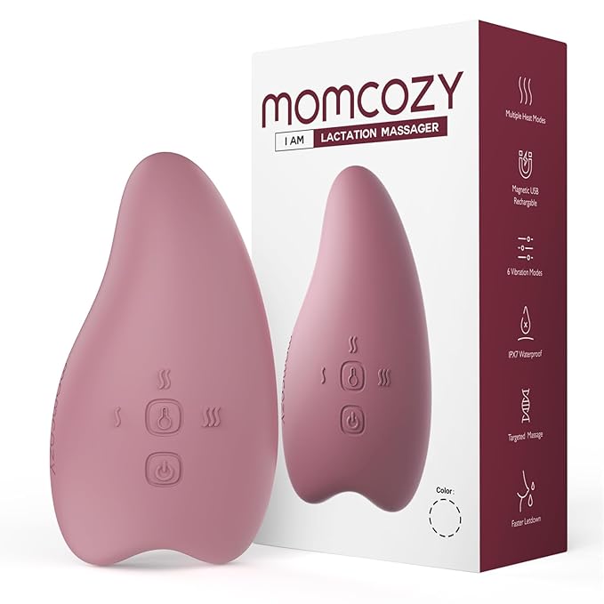 Momcozy Warming Lactation Massager 2-in-1, Soft Breast Massager by Momcozy
