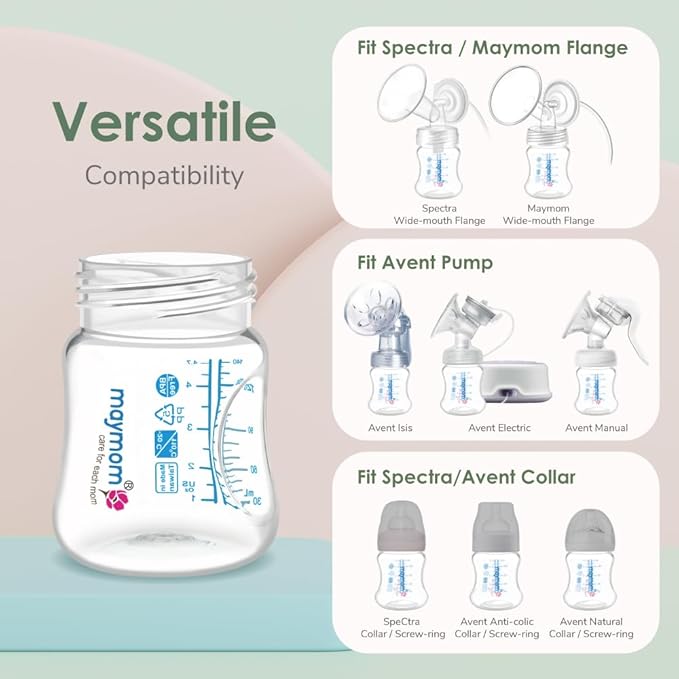 Maymom Wide-Mouth Milk Storage Collection Bottle - Image 2
