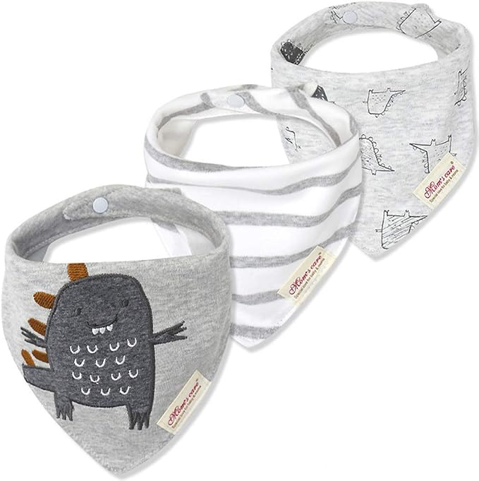 JN&LULU 3 Pack Newborn Baby Bibs Bandana Drool Bibs by JNLULU