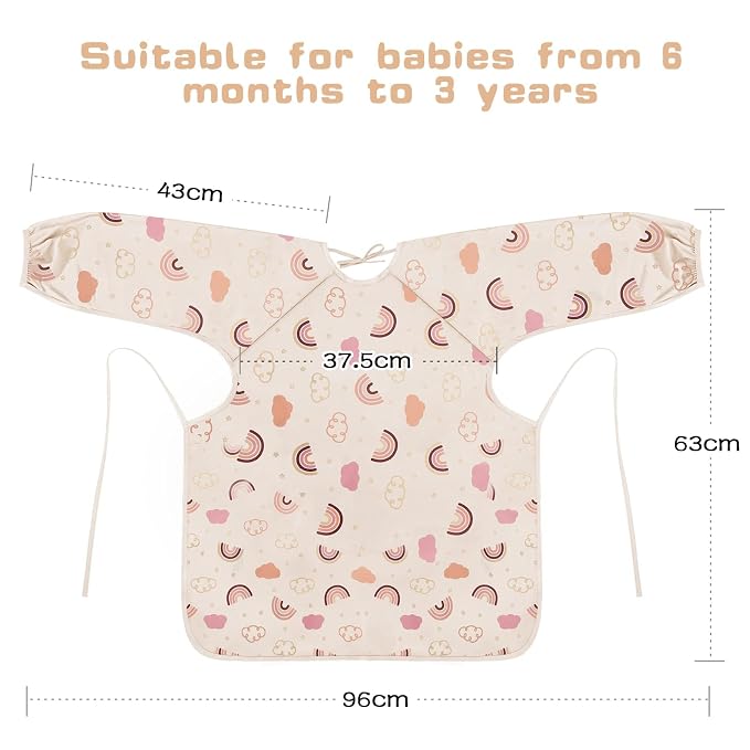 Vicloon Coverall Baby Feeding Bib, Weaning Bib Attaches to Highchair and Table - Image 2
