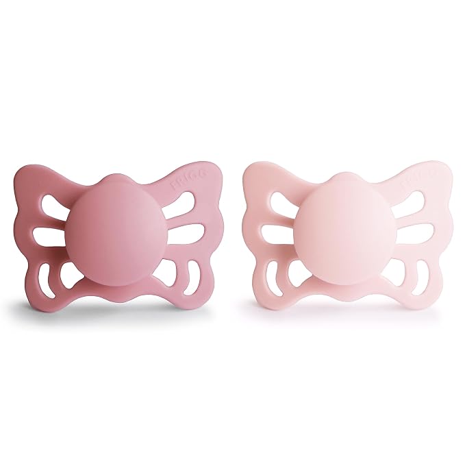FRIGG Butterfly Anatomical SilkySoft Silicone Baby Pacifier | Made in Denmark | - Image 2