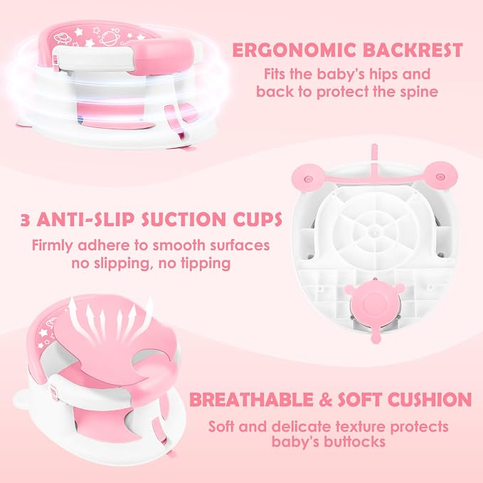 Baby Bath Seat for Babies 6 Months & up, Baby Bath Seat, Non-Slip Toddler Bath - Image 7