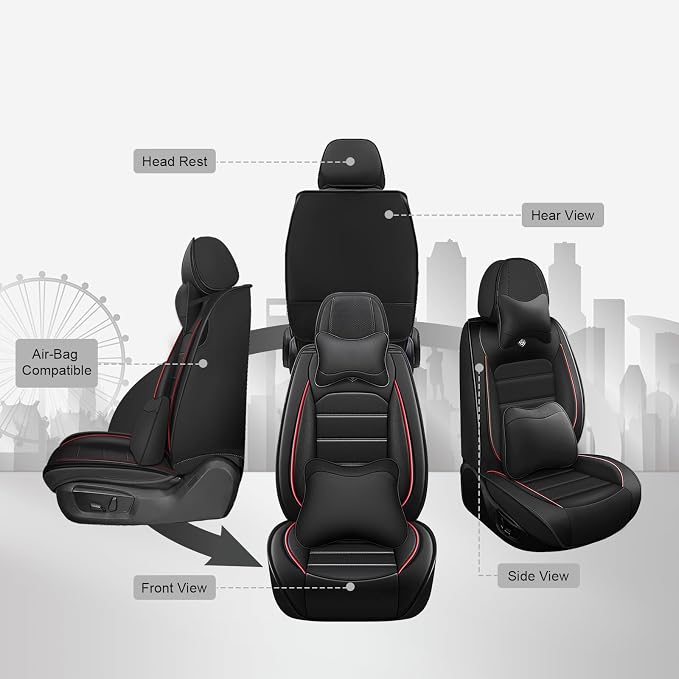 JOJ Car Seat Cover Fit for Toyota Highlander 2001-2025, 7 Seat Car Seat Cover - Image 4