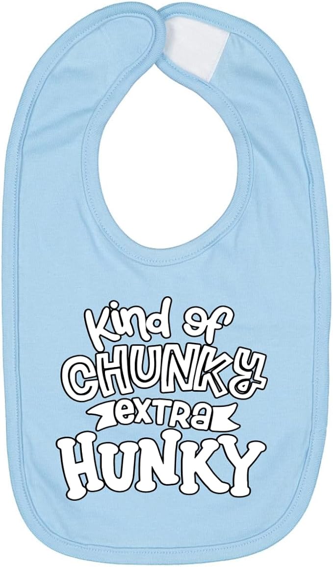 Wild Bobby Kind of Chunky Extra Hunky Humor Infant Premium Jersey Baby Bib by WildBobby