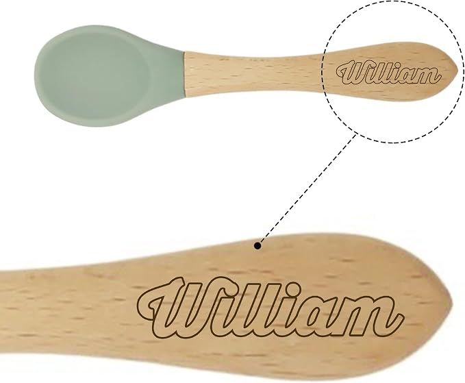 Personalized Silicone Bib and Spoon Set - Image 7