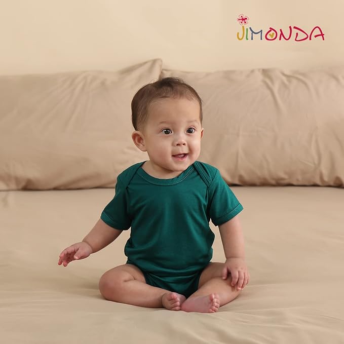 Jimonda Baby Bodysuits Rayon from Bamboo Short Sleeve Baby Boys Girls Rompers - Image 9