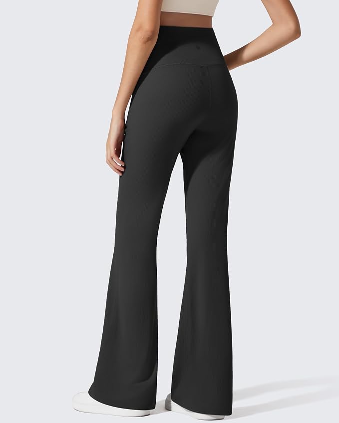 G4Free Ribbed Maternity Flare Yoga Pants - Image 5