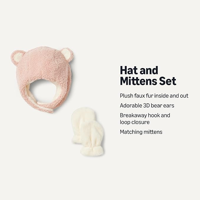 Amazon Essentials x Sofia Grainge Unisex Babies' Hat and Mittens Set - Image 2