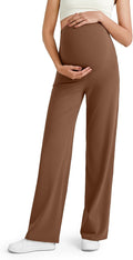 G4Free BareFeel Maternity Dress Yoga Pants Over The Belly Stretchy Work Slack by G4Free