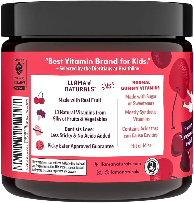 Llama Naturals Kids Multivitamin Gummies, Organic - Image 2