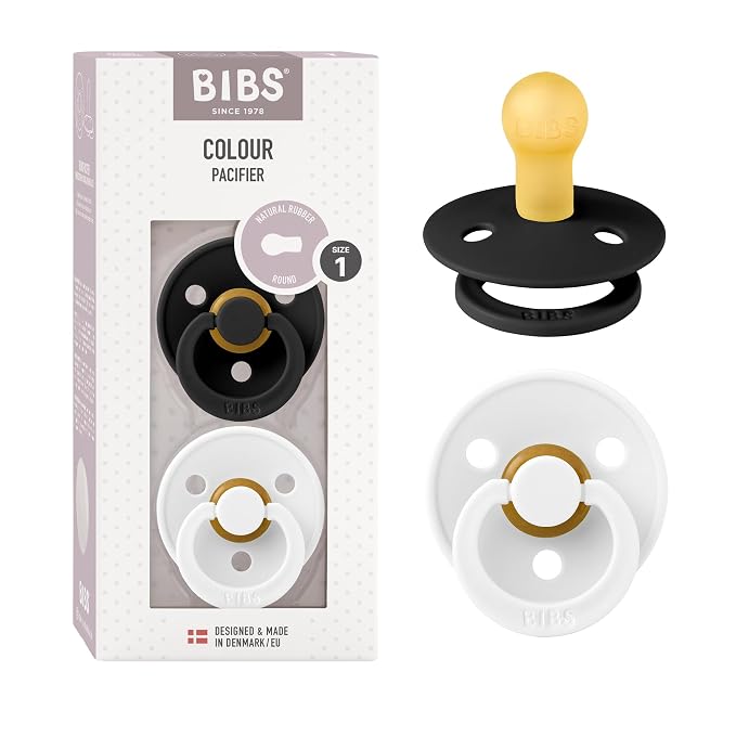 BIBS Pacifiers Colour Collection | Natural Rubber Baby Pacifier | Set of 2 by BIBS