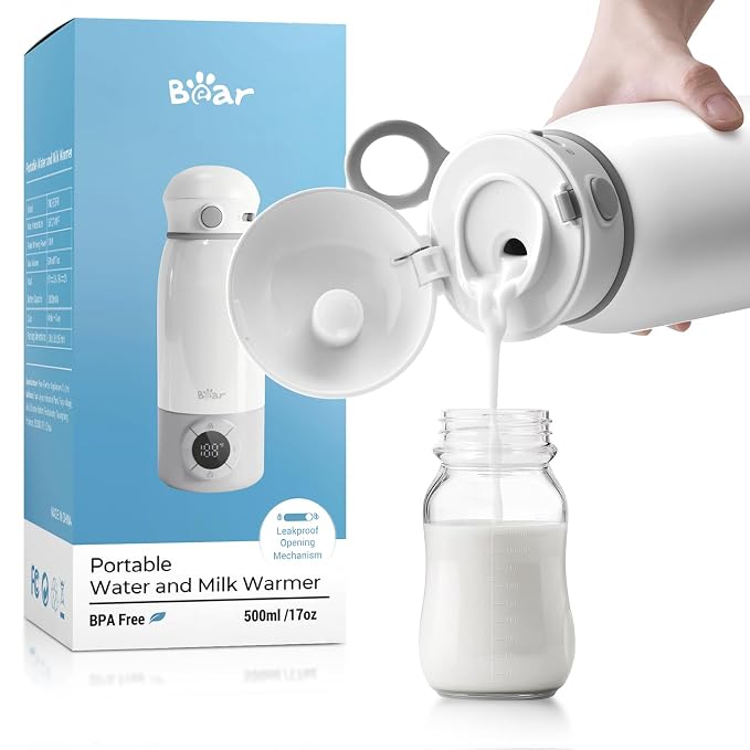 Bear Portable Bottle Warmer for Travel, Milk Warmer for Breastmilk Formula by Bear
