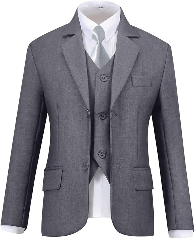 Visaccy Boys Suits Slim Fit Dress Clothes Ring Bearer Outfit - Image 3