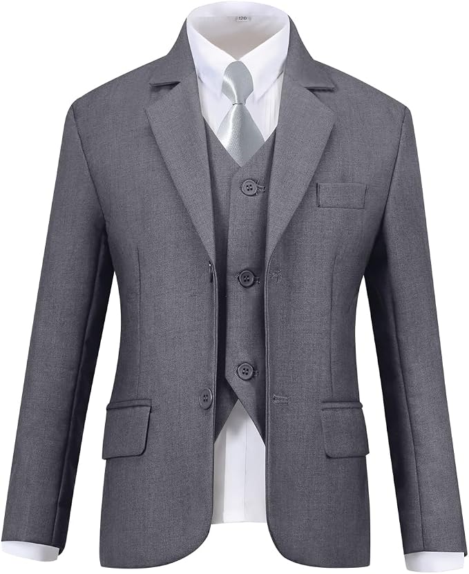 Visaccy Boys Suits Slim Fit Dress Clothes Ring Bearer Outfit - Image 3