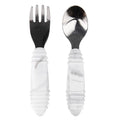 Bumkins Toddler Utensils, Kids Size Fork and Spoon Set, Silicone and by Bumkins