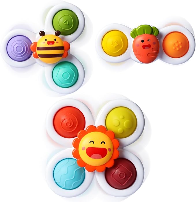 ALASOU 3PCS Pop Suction Cup Spinner Toys by ALASOUdedicatedforbabies