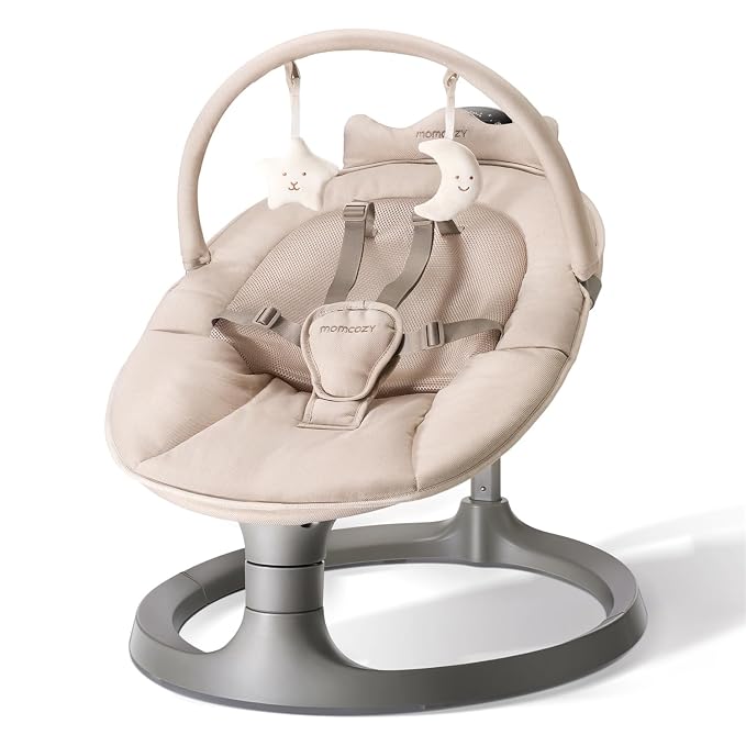 Momcozy 2-in-1 Electric Baby Swing, Dual-Arm Support System & Parent-Inspired by Momcozy