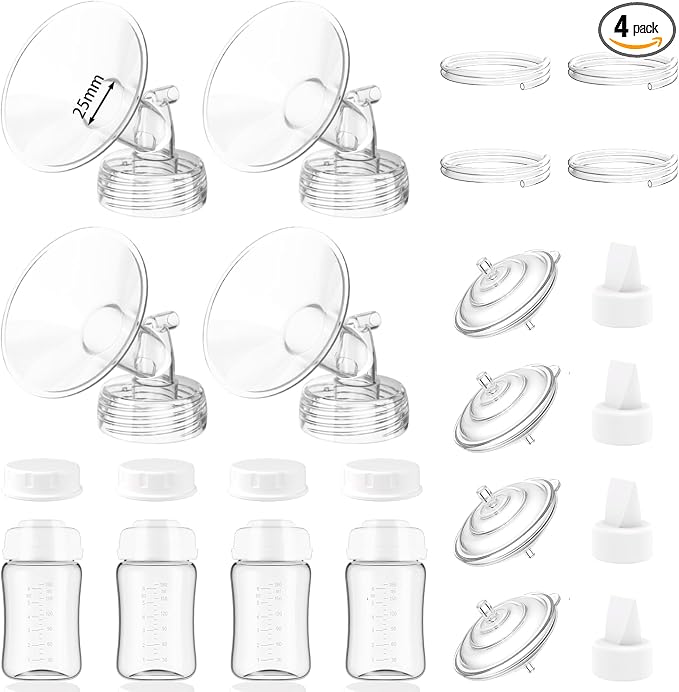 4packs 25mm Full Breast Replacement Pump Parts by IVARONAL