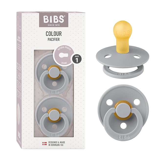 BIBS Pacifiers Colour Collection | Natural Rubber Baby Pacifier | Set of 2 by BIBS