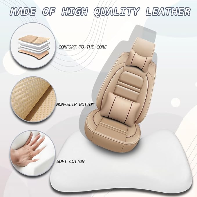 Car Seat Covers for Chrysler Car 200 2011-2017 | 5-Seats Seat Covers, - Image 4