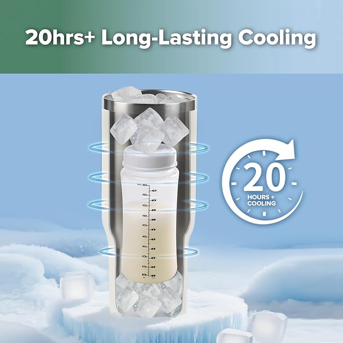haakaa Portable Breastmilk Cooler 30oz/900ml, Larger Capacity Breast Milk - Image 3